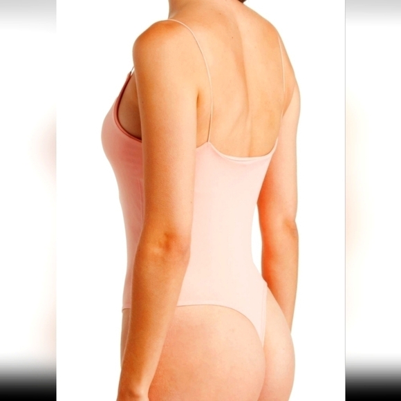 Free People FP Offline Tank Bodysuit in Peach NEW! - Picture 3 of 6